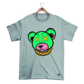 Camiseta Máfia club Gola Redonda Estampa URSO XX 3 Streetwear fio 30.1 Penteado.