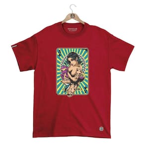 Camiseta Mafiaclub Gola Redonda Estampa BARALHO ll Streetwear fio 30.1 Penteado