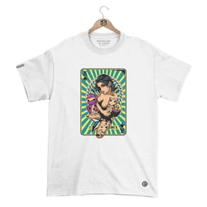 Camiseta Mafiaclub Gola Redonda Estampa BARALHO ll Streetwear fio 30.1 Penteado