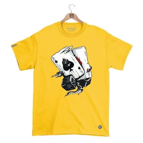 Camiseta Mafiaclub Gola Redonda Estampa BARALHO Streetwear fio 30.1 Penteado.