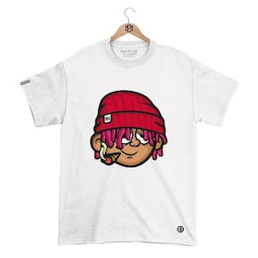 Camiseta Mafiaclub Gola Redonda Estampa CARA MC Streetwear fio 30.1 Penteado.