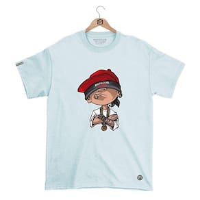 Camiseta Mafiaclub Gola Redonda Estampa CARA MC 2 Streetwear fio 30.1 Penteado