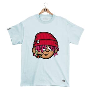 Camiseta Mafiaclub Gola Redonda Estampa CARA MC Streetwear fio 30.1 Penteado.