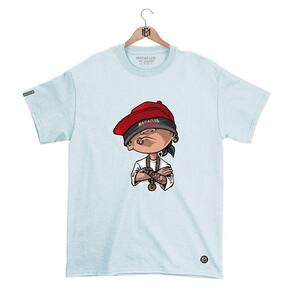 Camiseta Mafiaclub Gola Redonda Estampa CARA MC 2 Streetwear fio 30.1 Penteado
