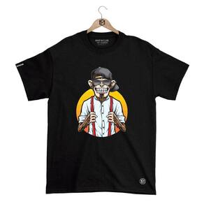 Camiseta Mafiaclub Gola Redonda Estampa MONKEY ll Streetwear fio 30.1 Penteado