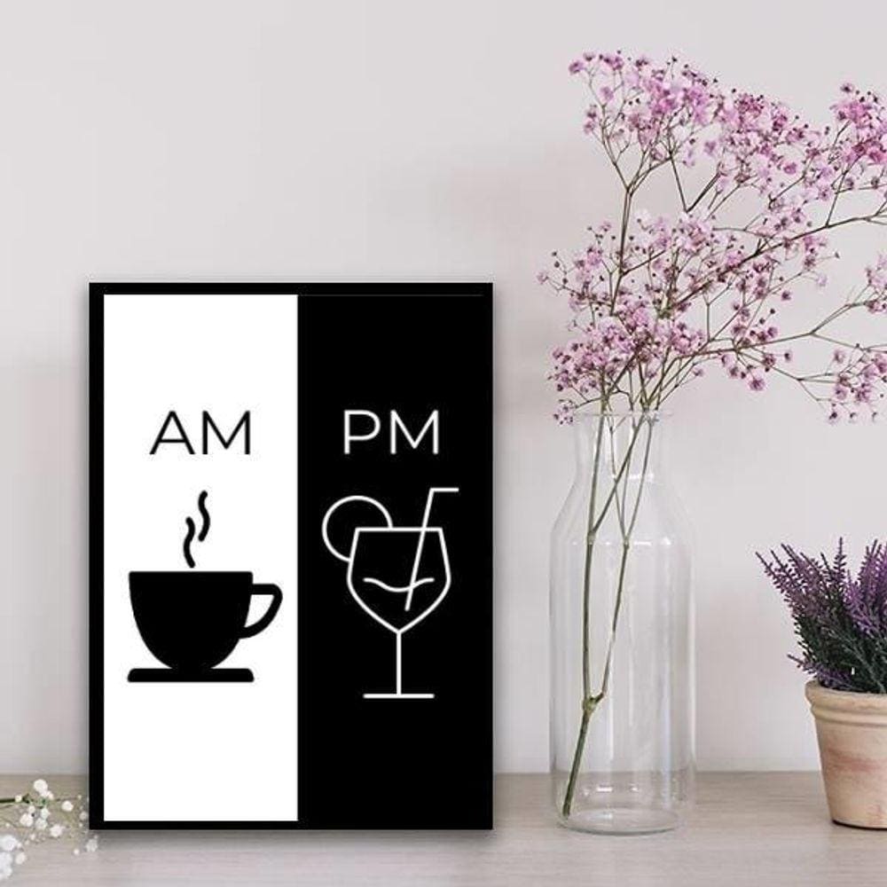 Quadro Café Drink Am Pm 33X24Cm
