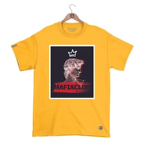 Camiseta Máfiaclub Gola Redonda Estampa QUADRO MÁFIA Streetwear fio 30.1 Penteado.