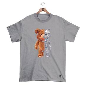 Camiseta Máfiaclub Gola Redonda Estampa URSO ROBO Streetwear fio 30.1 Penteado.