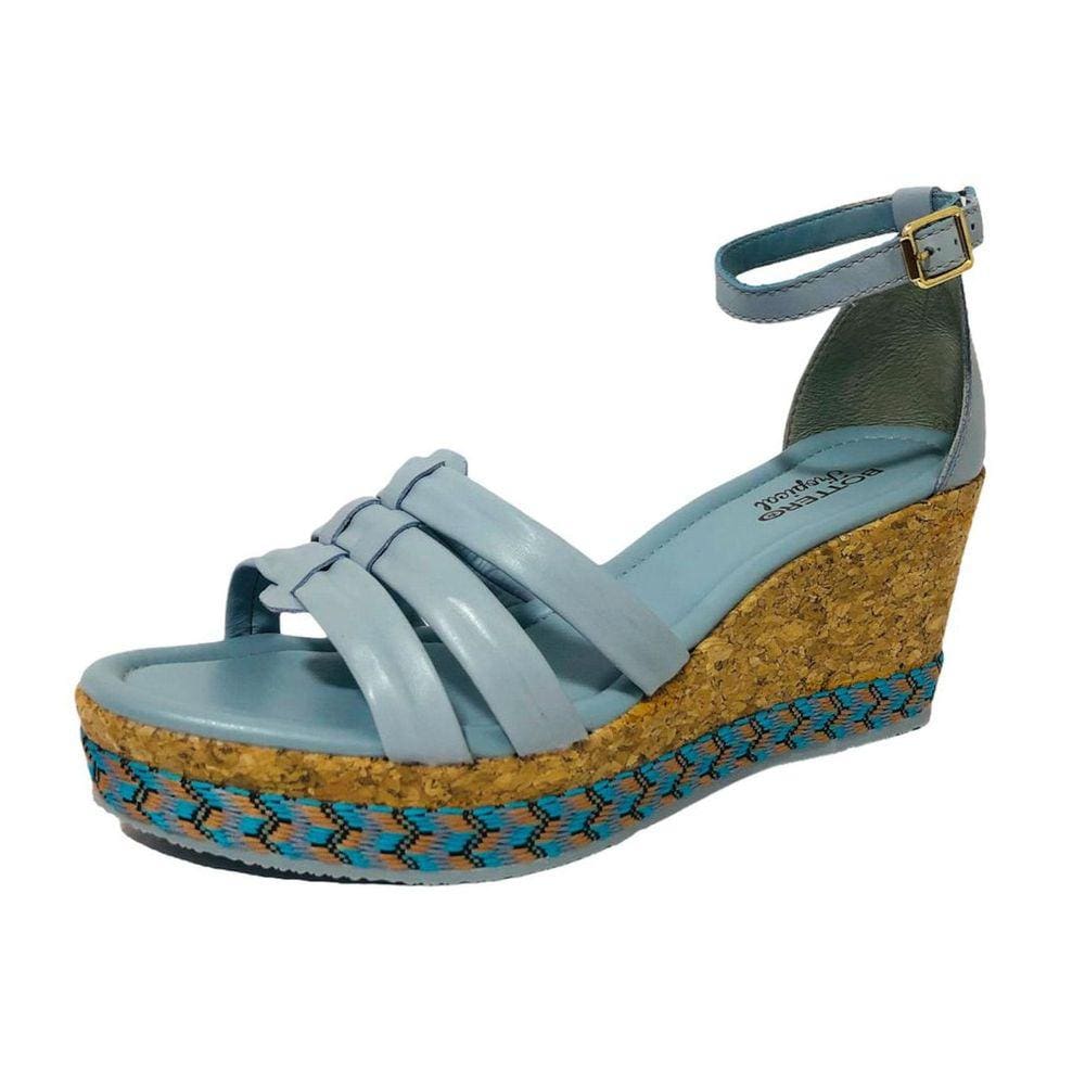 Sandalia Couro Anabela Media Bottero 344823