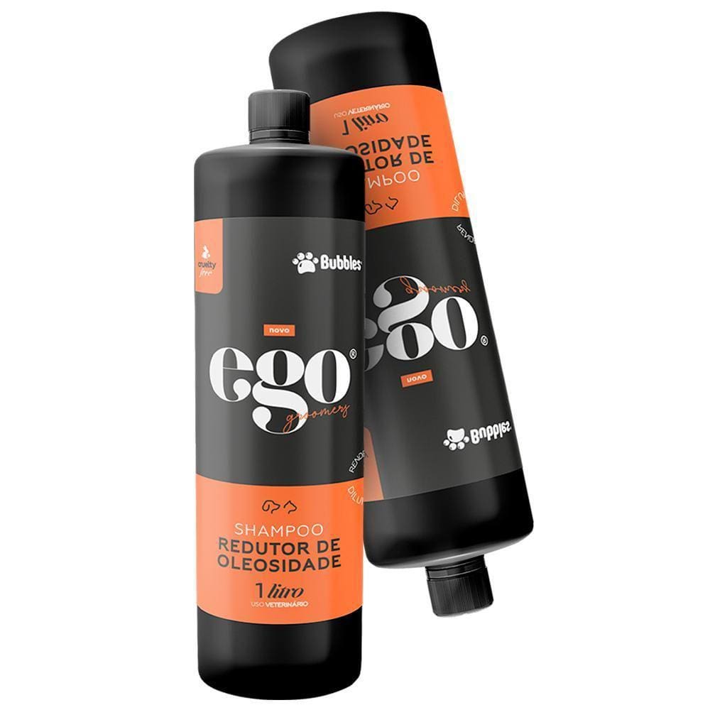 Kit 02 Shampoo Pet Redutor De Oleosidade Ego Bubbles 1000Ml