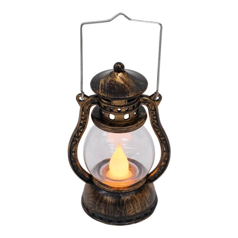 Lamparina Decorativa Lampião Luminária Vela Led A Bateria