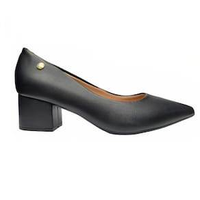Sapato Feminino Vizzano Salto Grosso Pelica Creme 1220.315