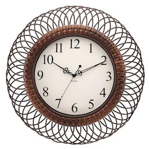 Relógio De Parede Herweg Quartz Vime Marrom Chocolate 660124 único