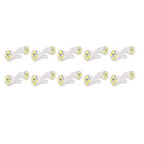 20X Lâmpada Automotiva T10 Cabeça Reta 4Led 12V Super Branca