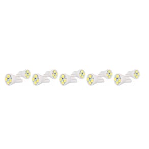10X Lâmpada Automotiva T10 Cabeça Reta 4Led 12V Super Branca