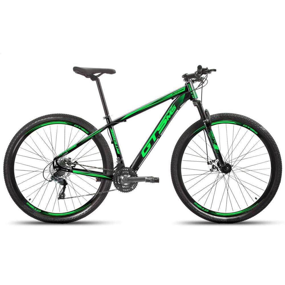 Bicicleta Gts Pro M5 Intense Aro 29 Susp. Dianteira 24 Marchas - Preto/verde