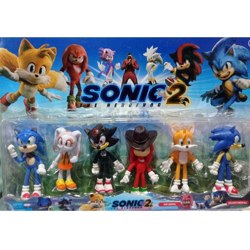 Kit Action Figure Sonic Conjunto C/ 6 Bonecos Pronta Entrega