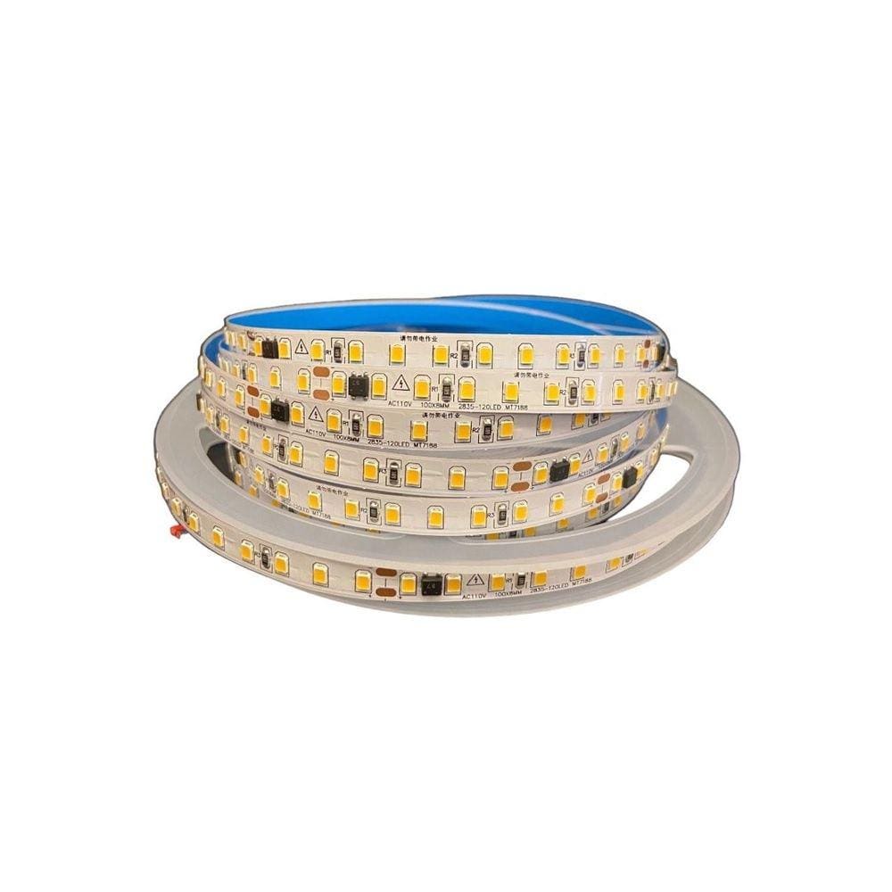 Fita Led 2835 2700K 10mts 10w/m 120 Leds/m Ip20 110V liga direto na tomada, BRANCO MORNO