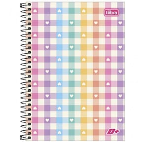 Caderno 20 Matérias Capa Dura Feminino D+ 400 Folhas Tilibra
