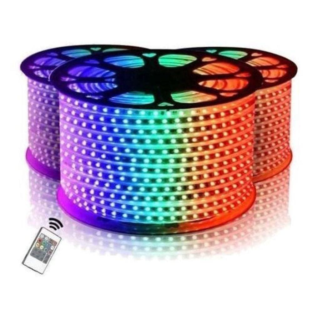 Fita Led 5050 Rgb C/ 1 Controle+fonte110v 10metros Ip65 EXCLUSIVA