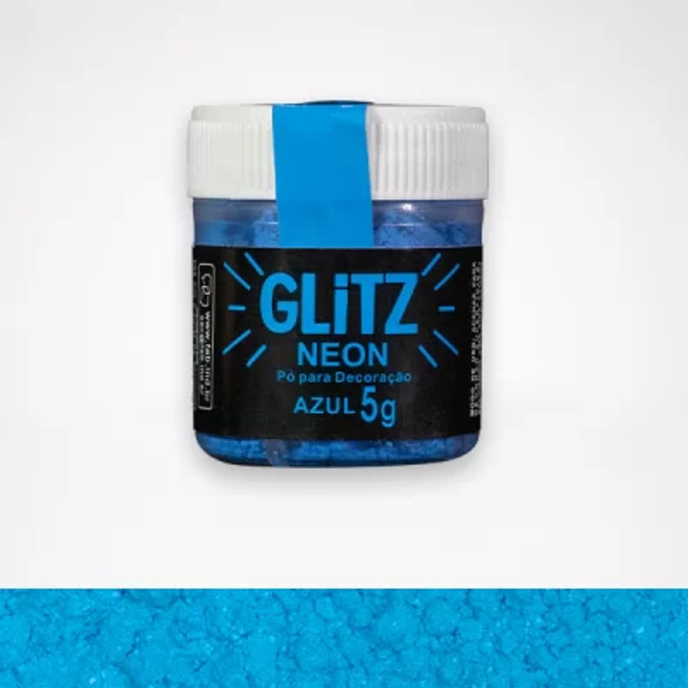 Po Para Decoracao Neon Azul 5g Fab