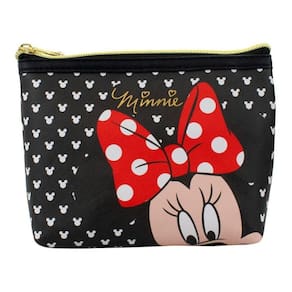 Necessaire Feminina Maquiagem Preta Minnie Mouse Disney