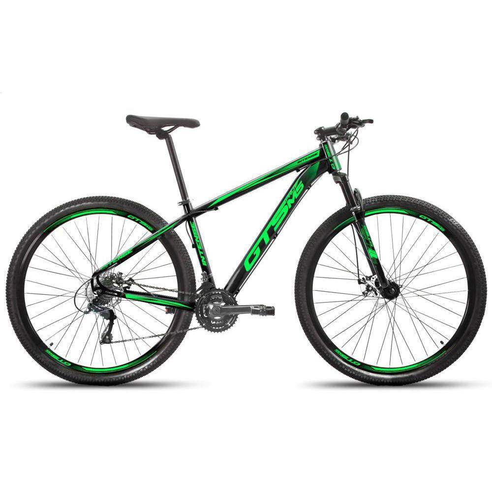 Bicicleta Gts Pro M5 Intense Aro 29 Susp. Dianteira 21 Marchas - Preto/verde