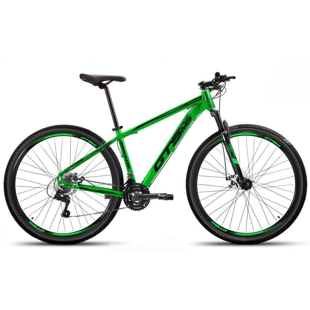 Bicicleta Gts Pro M5 Intense Aro 29 Susp. Dianteira 21 Marchas - Preto/verde
