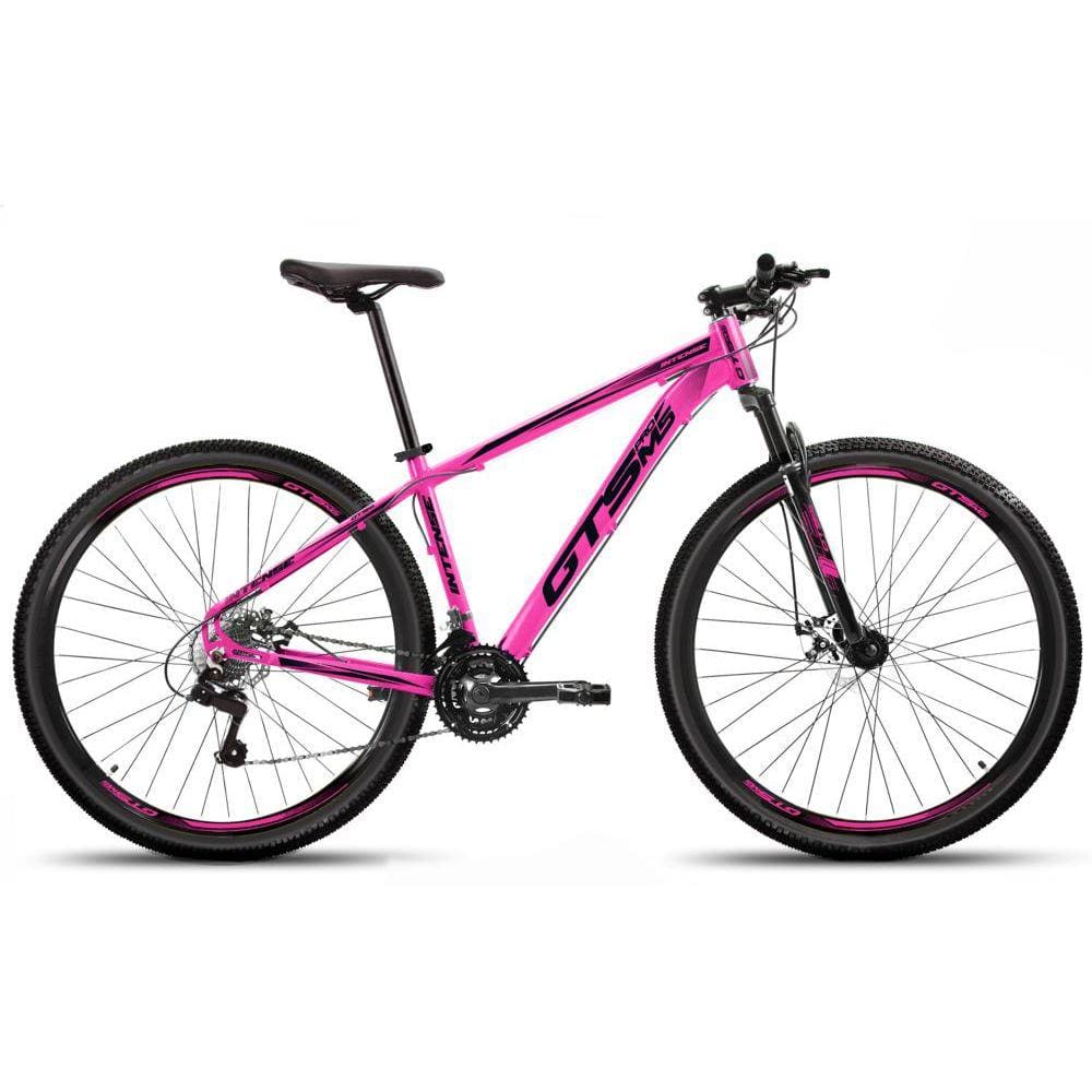 Bicicleta Gts Pro M5 Intense T19 Aro 29 Susp. Dianteira 21 Marchas - Rosa