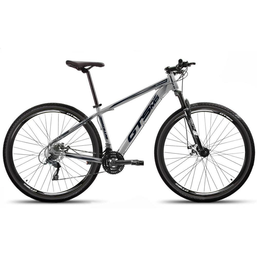 Bicicleta Gts Pro M5 Intense T17 Aro 29 Susp. Dianteira 27 Marchas - Cinza