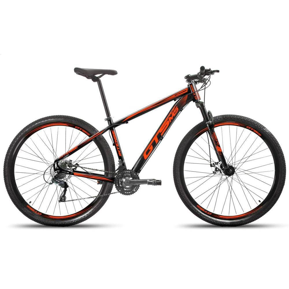 Bicicleta Gts Pro M5 Intense T19 Aro 29 Susp. Dianteira 27 Marchas - Preto/vermelho