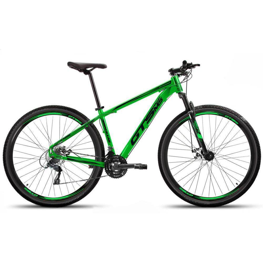 Bicicleta Gts Pro M5 Intense Aro 29 Susp. Dianteira 27 Marchas - Preto/verde