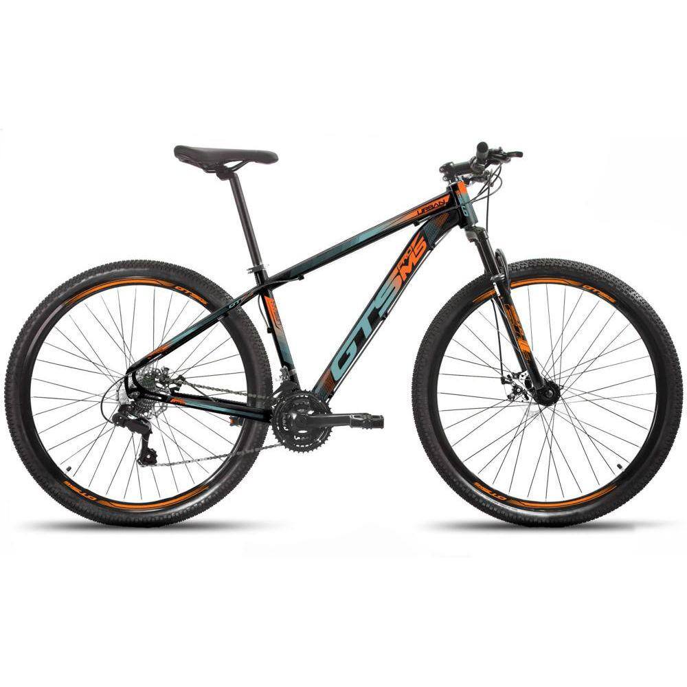 Bicicleta Gts Pro M5 Urban Aro 29 Susp. Dianteira 27 Marchas - Cinza/laranja