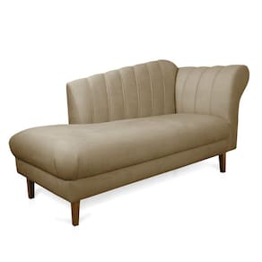 Divã Recife Suede Marrom Rato 165 cm Pés Chanfrado Castanho - D`Rossi