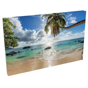 Quadro Decorativo em Tela com Borda Infinita Ondas do mar