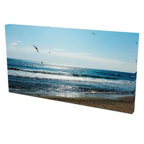 Quadro Decorativo em Tela com Borda Infinita Gaivotas