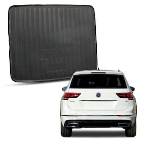 Tapete Porta Malas Tiguan 7 Lugares 2019 a 2021 Preto Fabricado em Eva com Bordas de Segurança