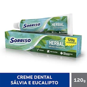 Creme Dental Sorriso Herbal Sálvia e Eucalipto 120g