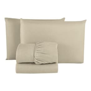Kit Jogo Lençol Cama Casal Queen 4 Pcs Premiun Liso Avela