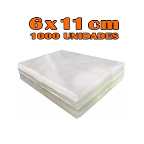 Saco Plástico Transparente Cristal 6x11 1000 Unidades PP