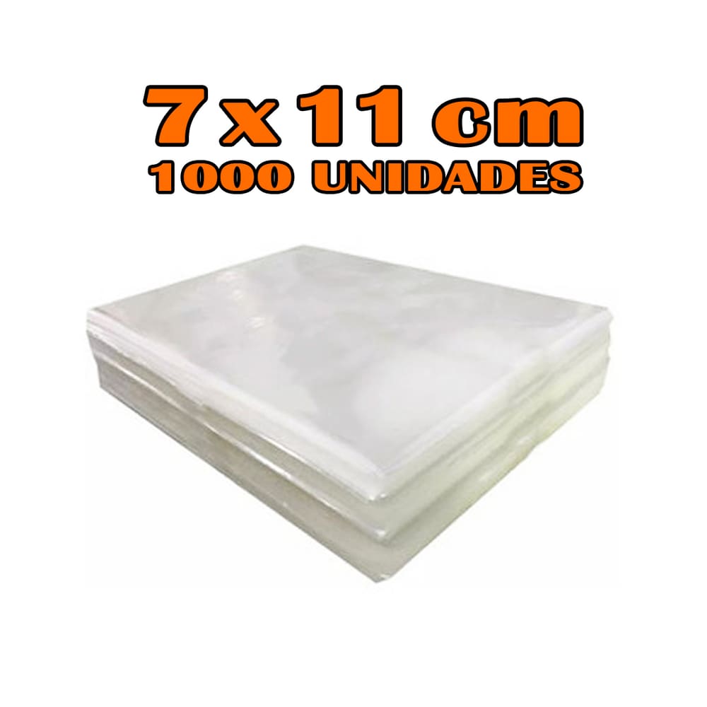 Saco Plástico Transparente Cristal 7x11 1000 Unidades PP