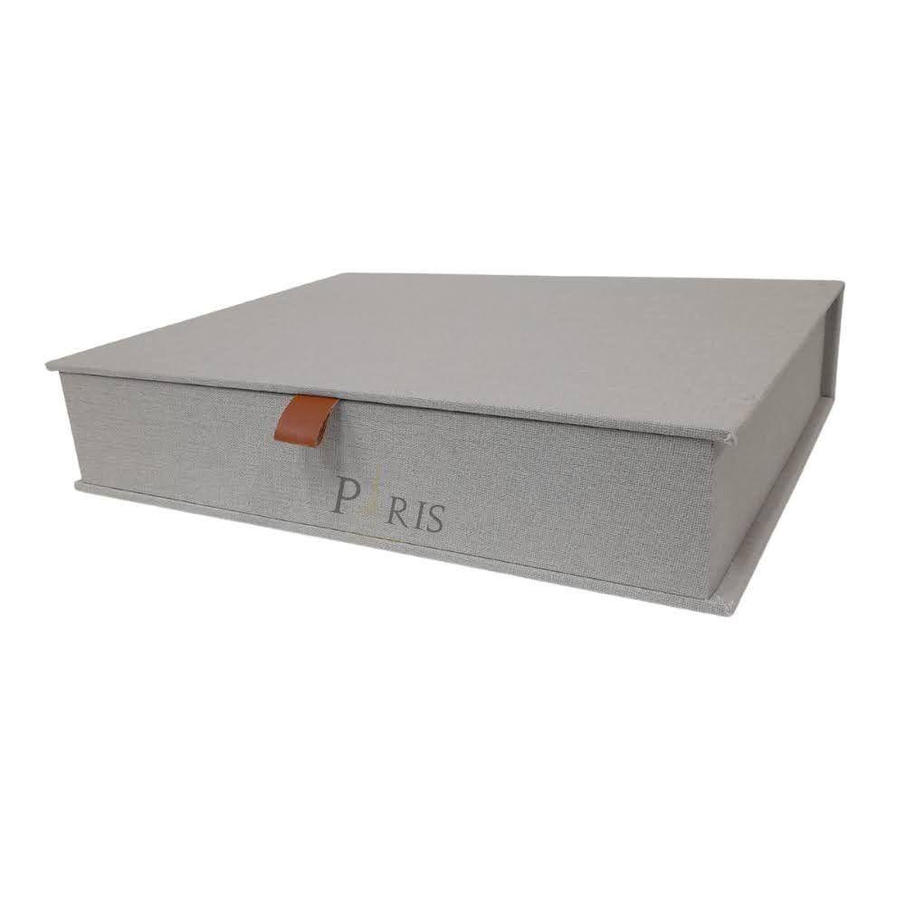 Caixa Decorativa em MDF com Revestimento em Linho 32cm 16065 Mart