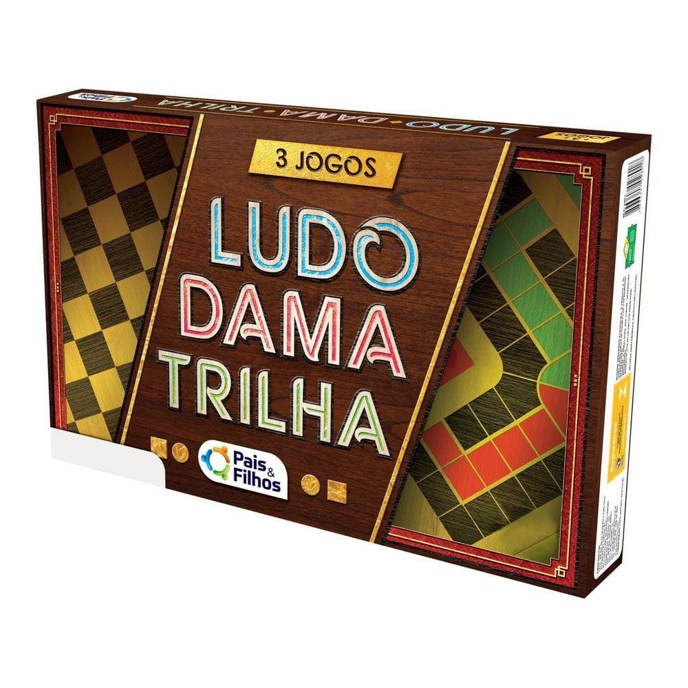 Jogo tabuleiro 6x1 xadrez damas trilha ludo domino varetas jungee