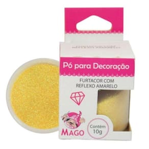 Pó Para Decoração Comestível Mago Furtacor com Reflexo Amarelo 10gr