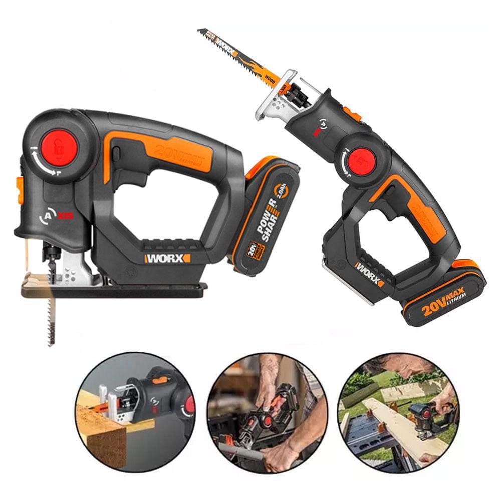 Serra Tico Tico Sabre 2 em 1 À Bateria 20v Bivolt Wx550 Worx