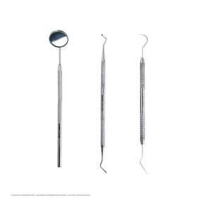 Kit Remoção De Tártaro Dental: Extrator, Sonda E Espelho