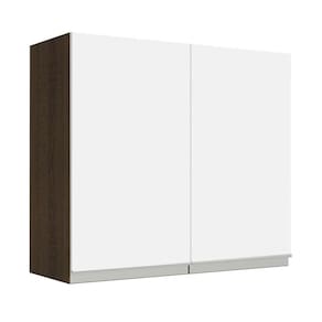 Armário Aéreo 70 cm 2 Portas Rustic/Branco Glamy Madesa