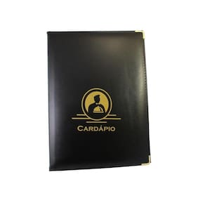 5 Pasta Cardápio Luxo C/4 Bolsas Menu Restaurante A4