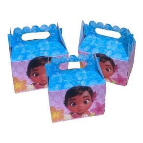 Kit 50 Maletinhas Decoração Festa Lembrancinhas Moana Baby