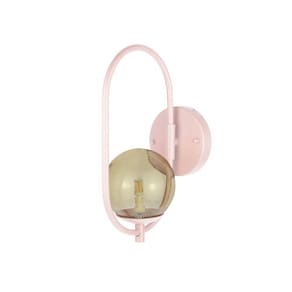 Kit 2 Arandela Parede ONLINE ROSÉ Globo de Vidro AMBAR
